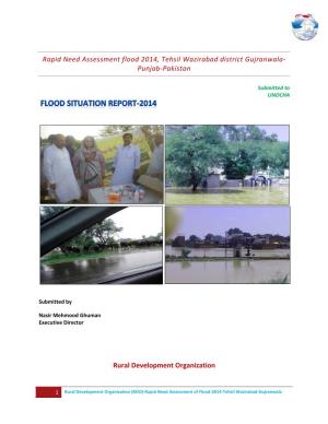 Rapid Need Assessment Flood 2014, Tehsil Wazirabad District Gujranwala- Punjab-Pakistan