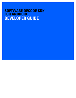 Software Decode SDK for Android Developer Guide (En)