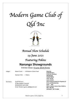 Modern Game Club of Qld Inc