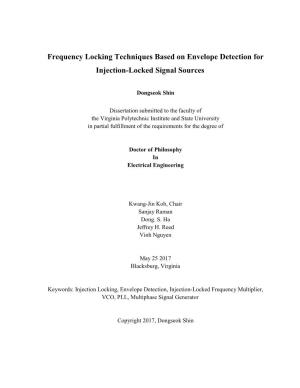 Frequency Locking Techniques Based on Envelope Detection for Injection-Locked Signal Sources