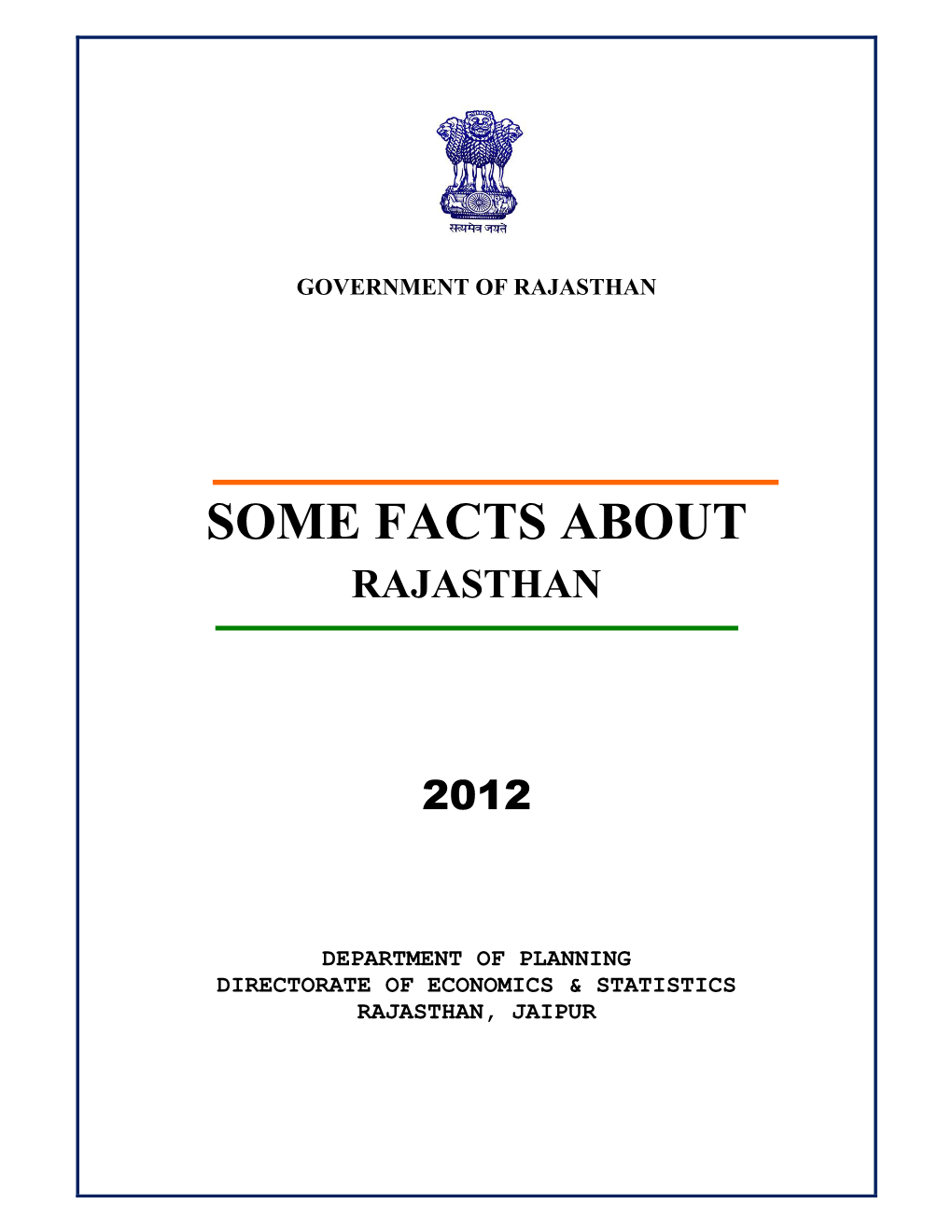 Some Facts About Rajasthan