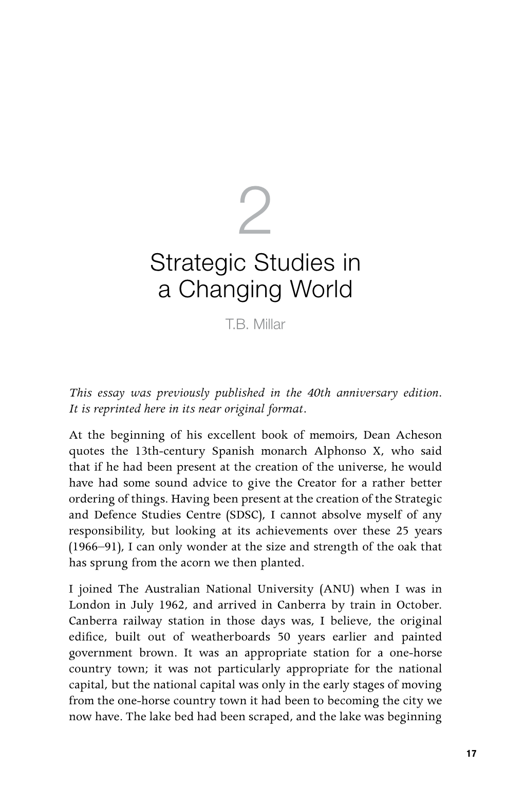 Strategic Studies in a Changing World T.B