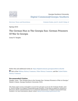 German Prisoners of War in Georgia