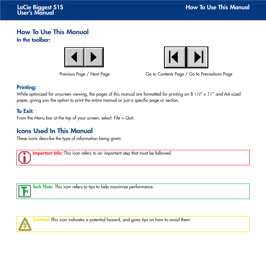 How to Use This Manual User’S Manual