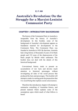On the Struggle for a Marxist-Leninist Communist Party