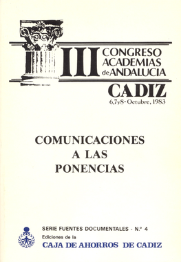 III Congreso De Las Academias Andaluzas (Cádiz, 6