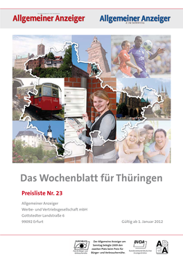 Das Wochenblatt Für Thüringen
