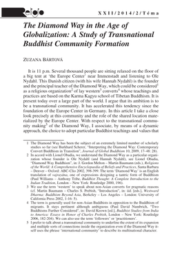 The Diamond Way in the Age of Globalization: a Study of Transnational Buddhist Community Formation