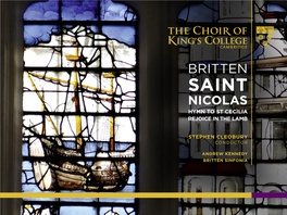 Britten: Saint Nicolas, Hymn to St Cecilia & Rejoice in the Lamb