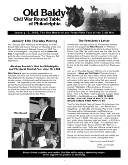 January 2006 Newsletter