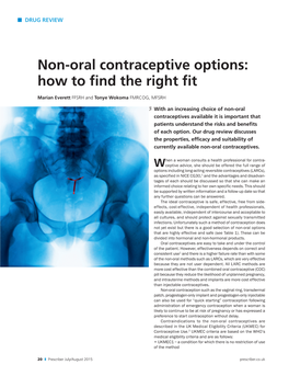 Non-Oral Contraceptive Options: How to Find the Right Fit