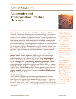 Automotive and Transportation Practice Overview
