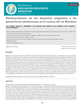 ASOCIACIÓN GEOLÓGICA ARGENTINA Junio 2021