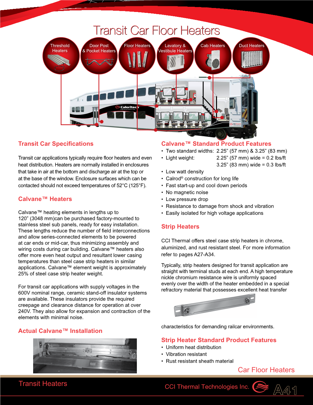 Transit Car Floor Heaters