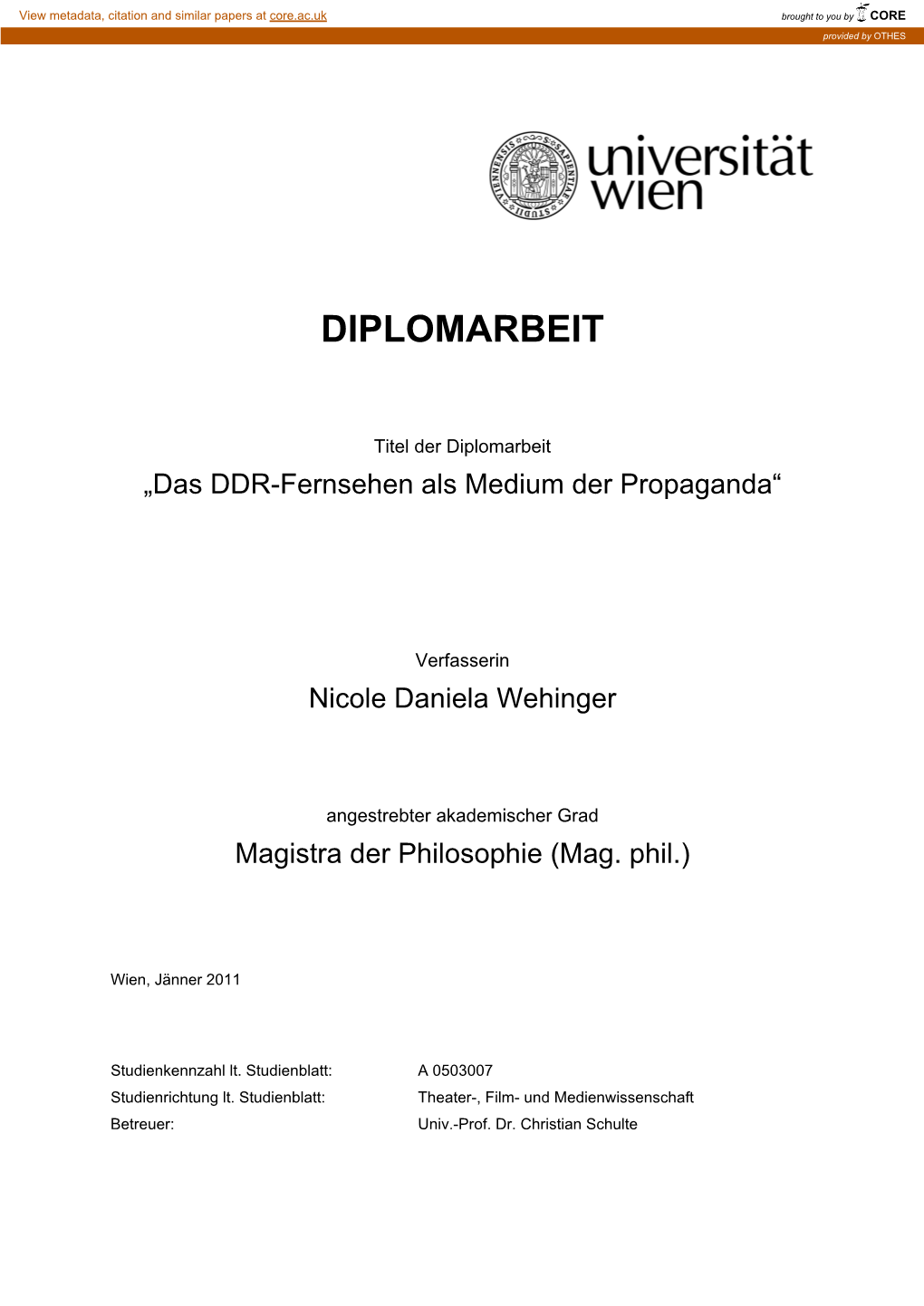 Konzept Diplomarbeit