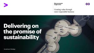 Delivering on the Promise of Sustainability 2 Volume 03