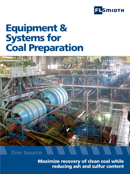 Equipment & Systems for Coal Preparation