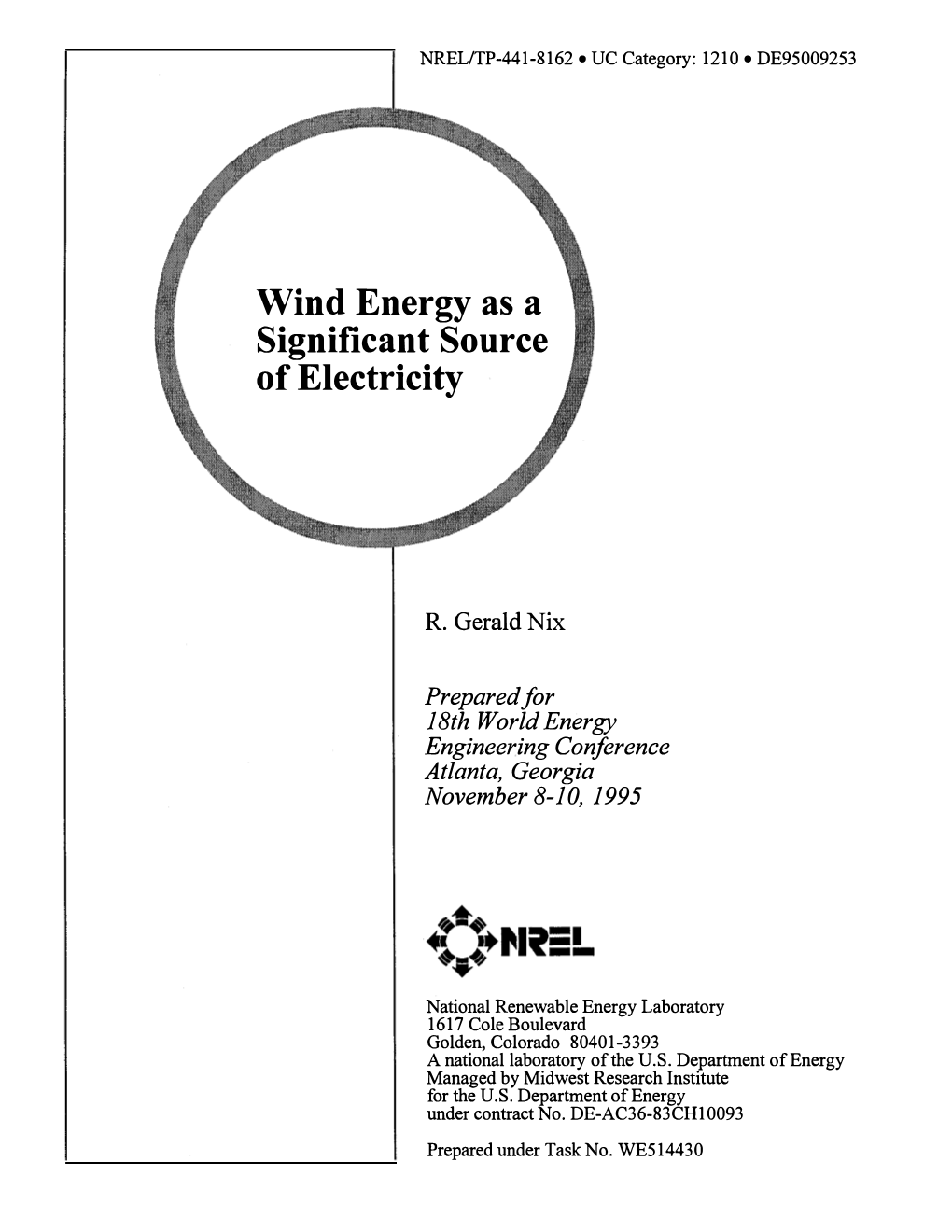 Wind Energy As a Significant Source of Electricity