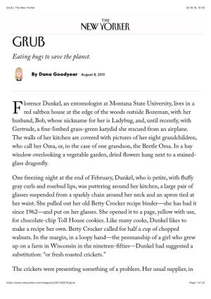 Grub | the New Yorker 28.10.19, 15�45