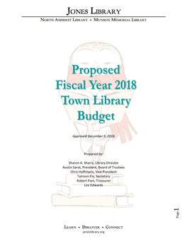Proposed FY2018 Budget