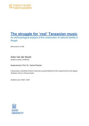 The Struggle for 'Real' Tanzanian Music