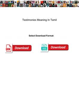 Testimonies Meaning in Tamil