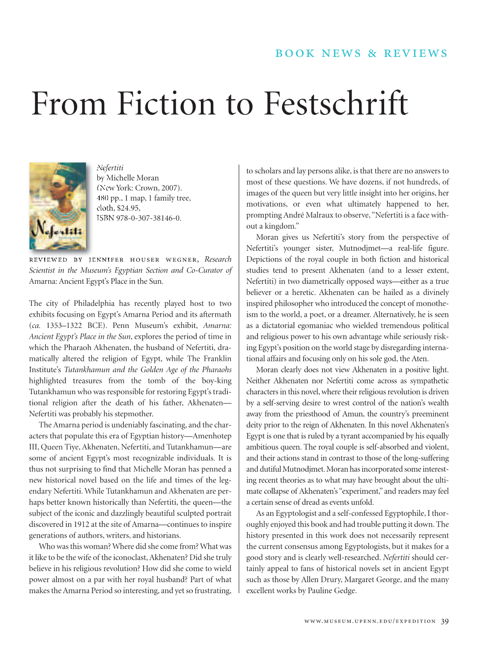 From Fiction to Festschrift