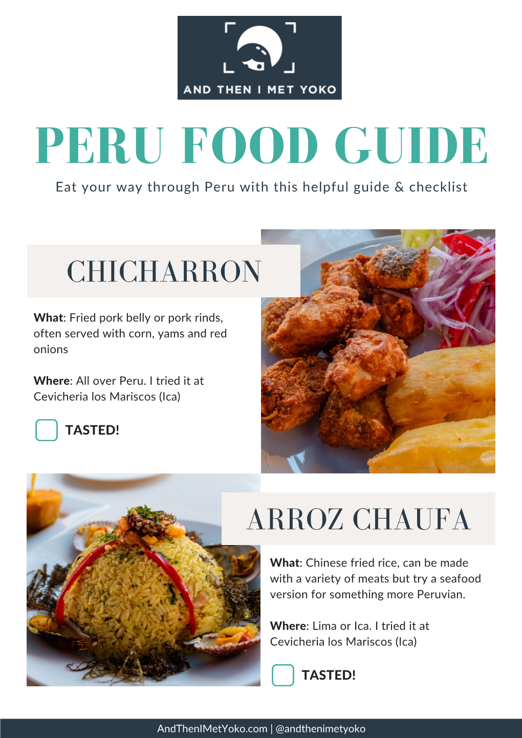 PERU FOOD GUIDE Eat Your Way Through Peru with This Helpful Guide & Checklist