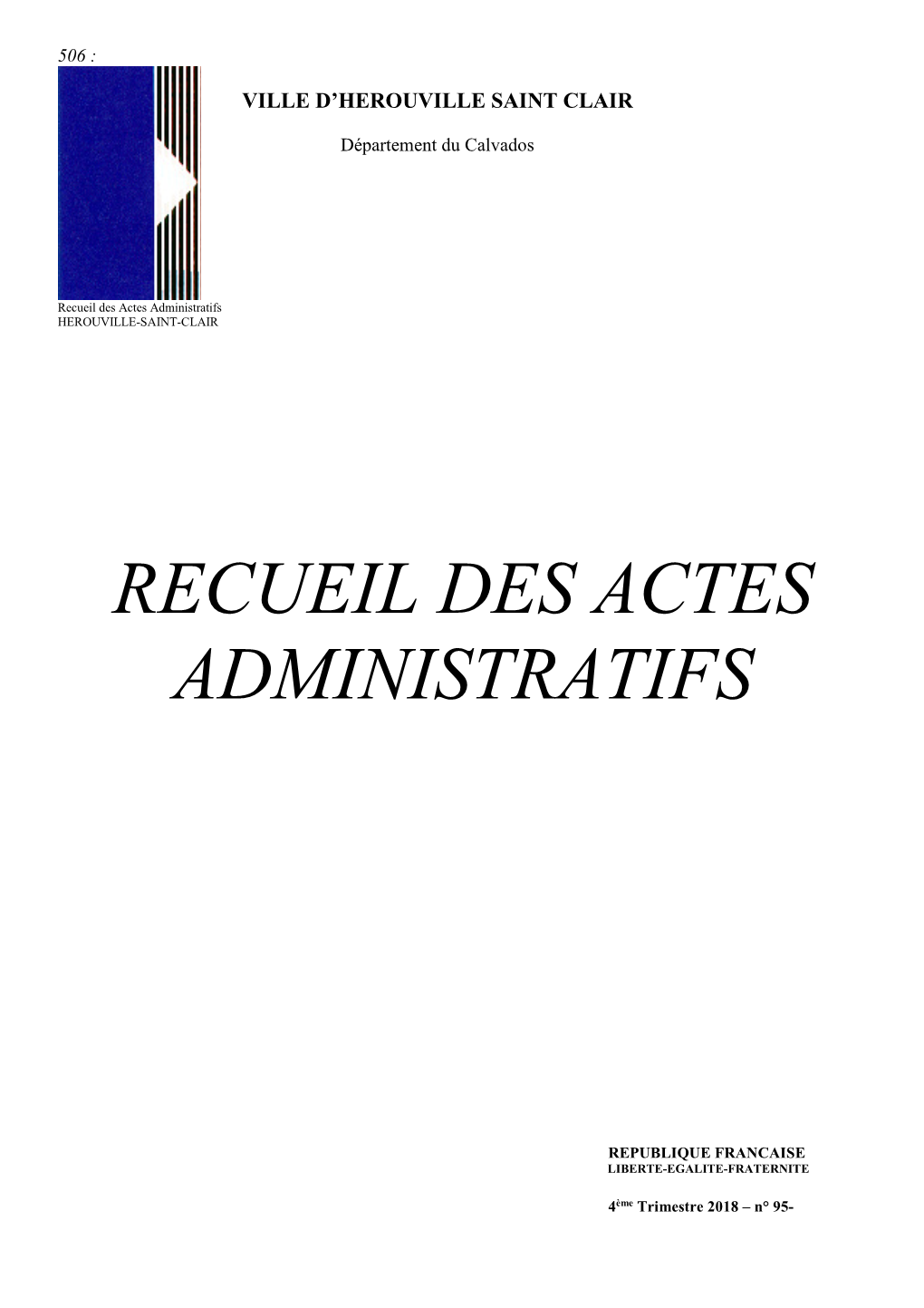 Recueil Des Actes Administratifs HEROUVILLE-SAINT-CLAIR
