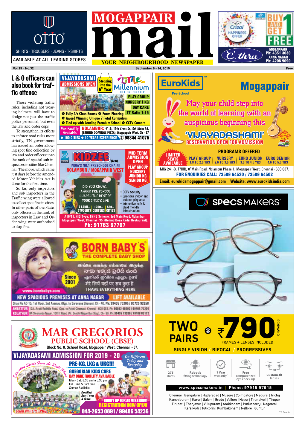 MOGAPPAIR MAIL September 8 - 14, 2019