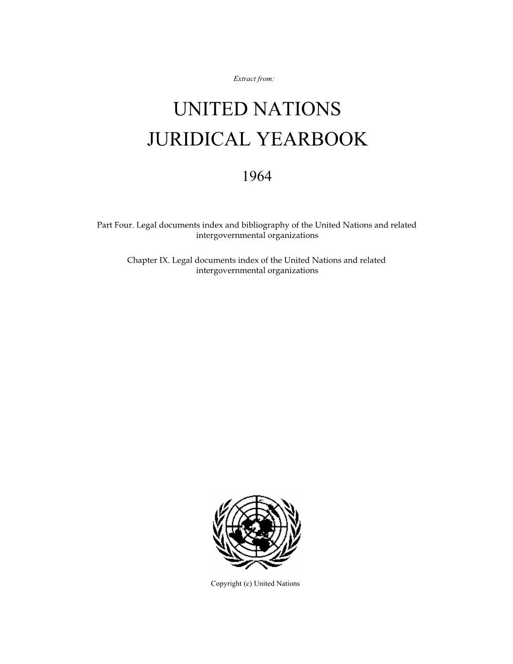United Nations Juridical Yearbook, 1964