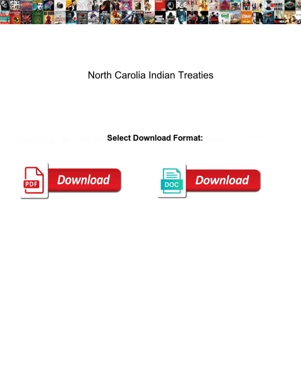 North Carolia Indian Treaties