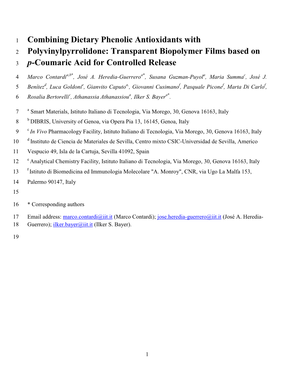 Combining Dietary Phenolic Antioxidants with Polyvinylpyrrolidone