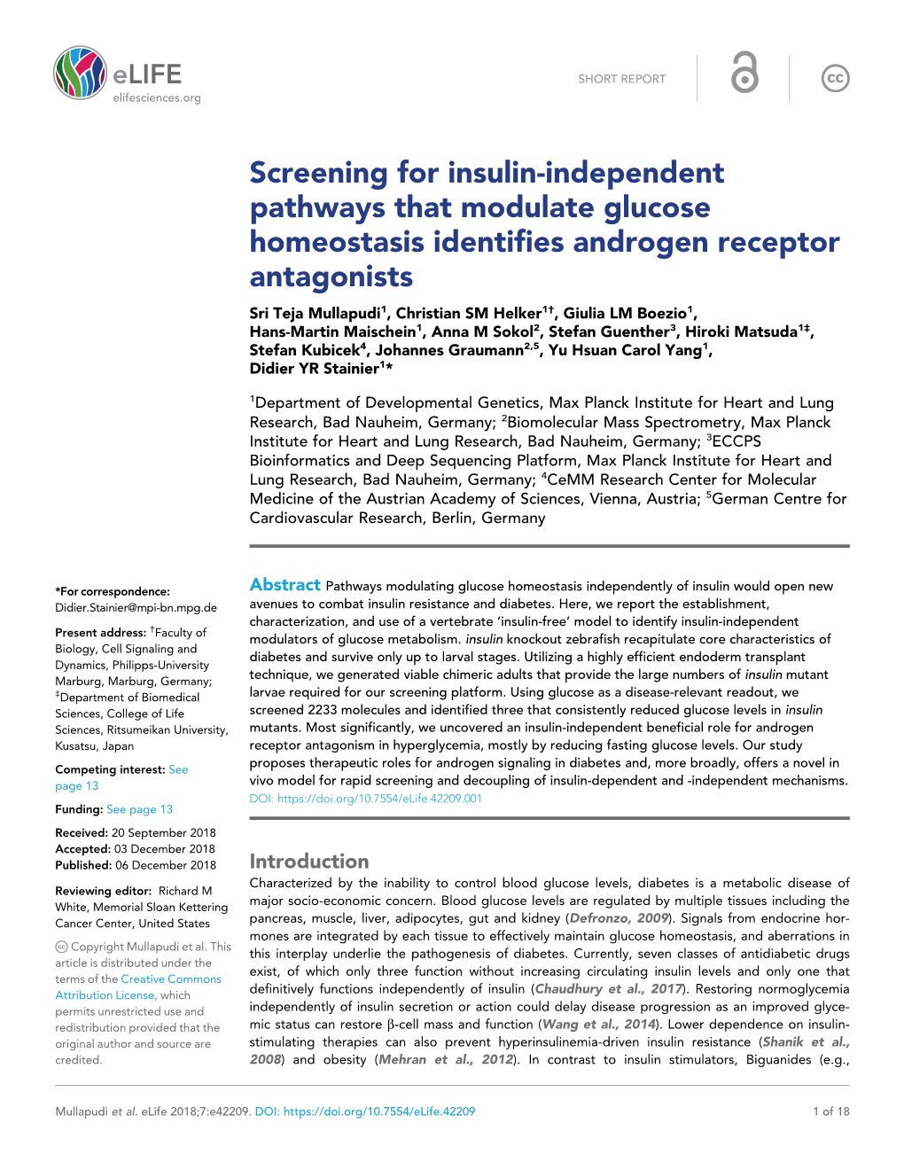 Screening for Insulin-Independent Pathways That Modulate Glucose