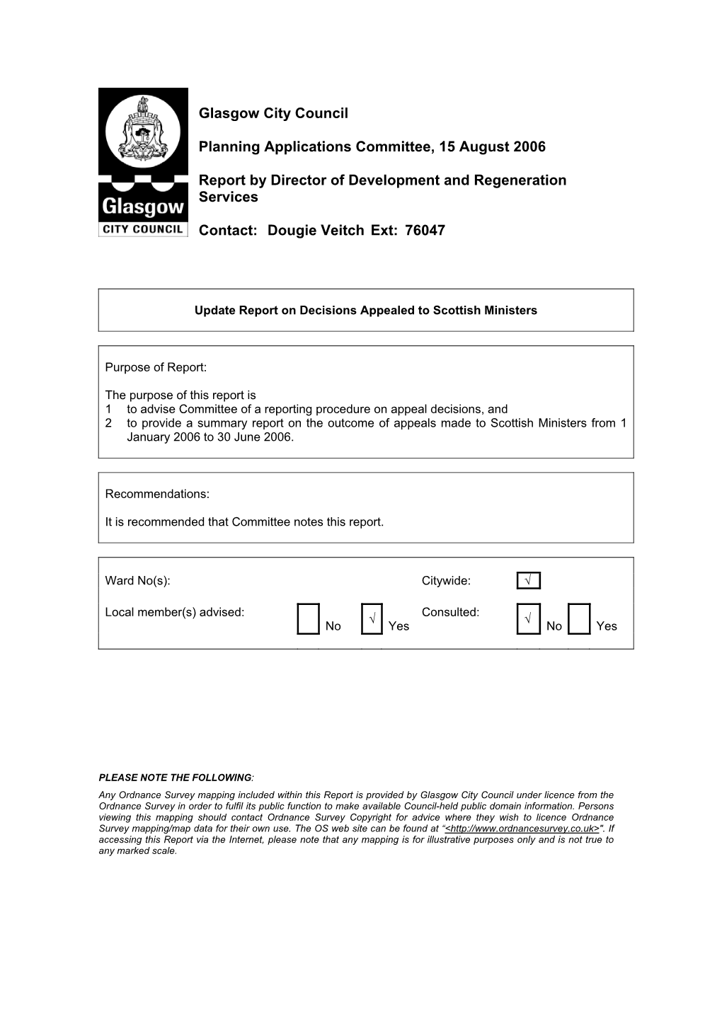 Commitee Report