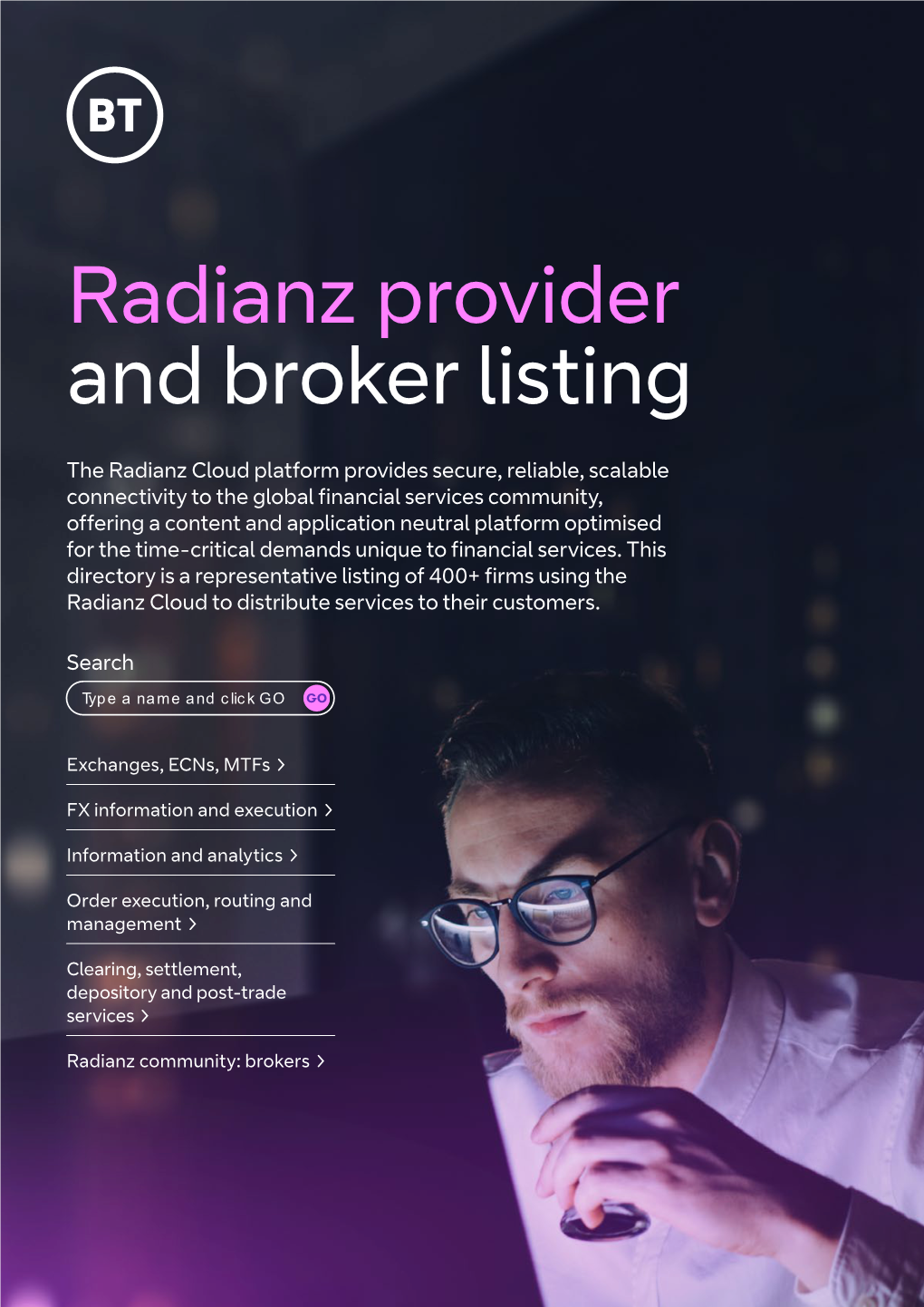 Radianz Provider and Broker Listing