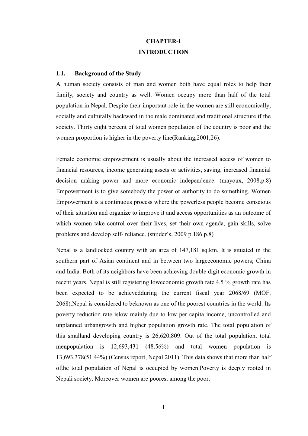 1 CHAPTER-I INTRODUCTION 1.1. Background of the Study a Human