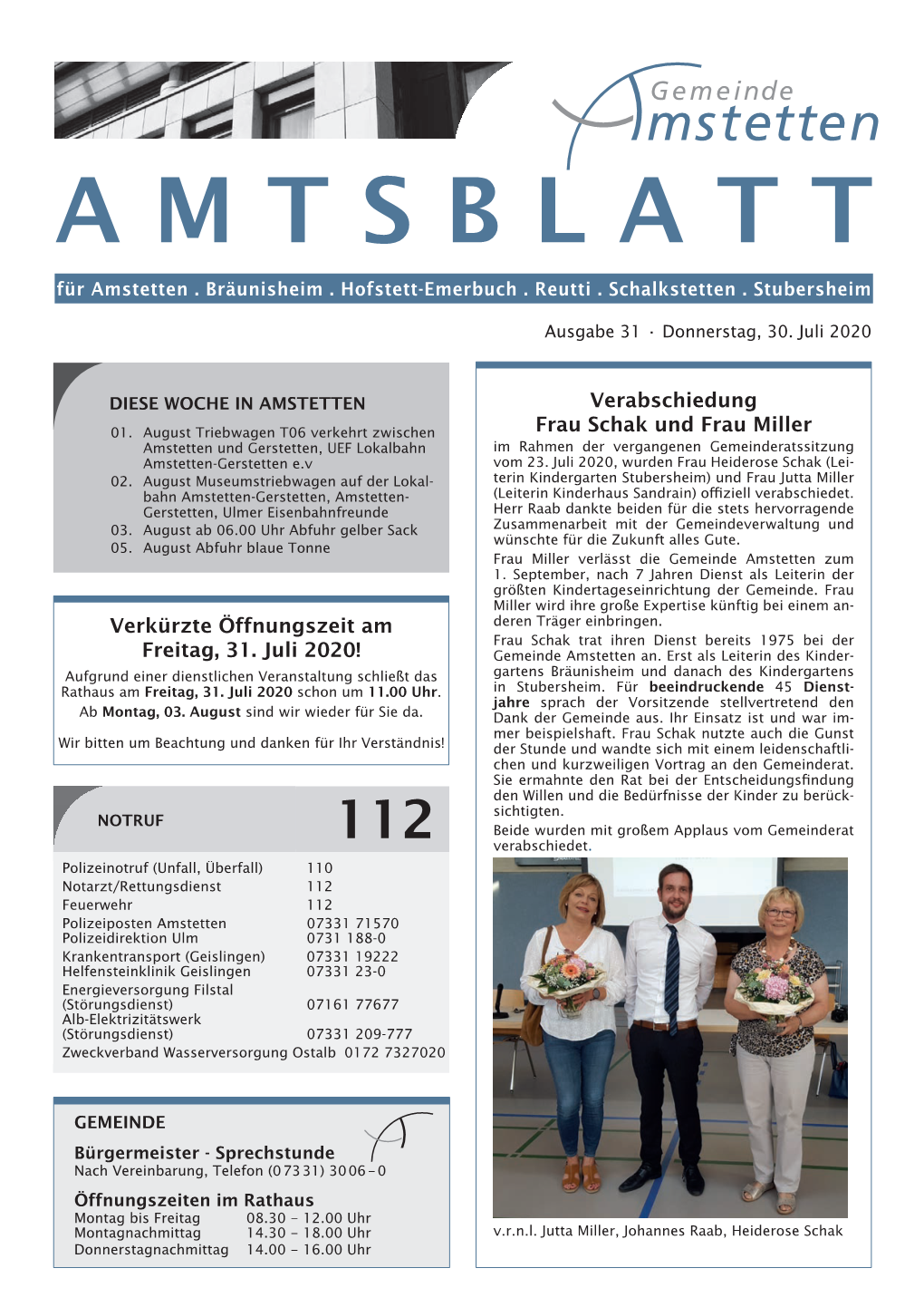 Amtsblatt a M T S B L A