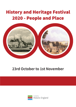 History and Heritage Festival 2020 - People and Place