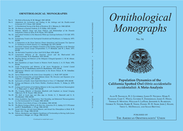 Ornithological Monographs