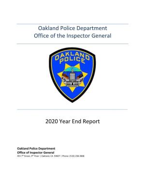 Oakland Police Department Office of the Inspector General