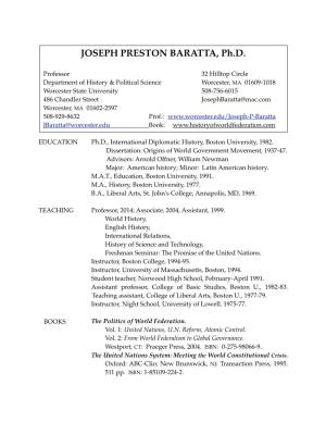 JOSEPH PRESTON BARATTA, Ph.D