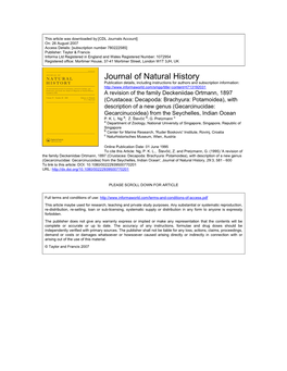 Journal of Natural History