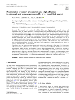 Determination of Support Pressure for Semi-Elliptical Tunnels in Anisotropic and Nonhomogeneous Soil by Lower Bound Limit Analysis