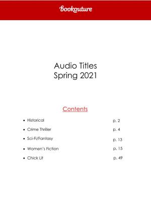 Audio Titles Spring 2021