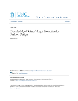 Legal Protection for Fashion Design Emily S
