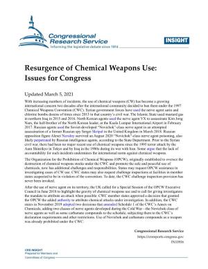 Resurgence of Chemical Weapons Use: Issues for Congress