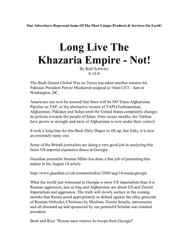 Khazaria Empire Could Not Extend Any Further South Because the Tatars and Turkmen Proved to Be About As Obstinate As the Afghans Have Been Throughout History