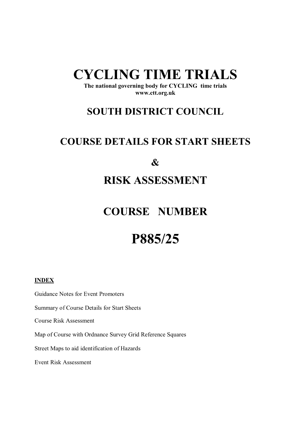 Cycling Time Trials P885/25