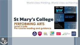 Performing Arts, Dance & Drama Courses
